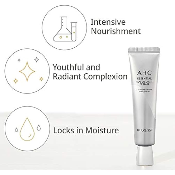 AHC AESTHETIC HYDRATION COSMETICS FACIAL MOISTURIZER ESSENTIAL EYE CREAM FOR FACE ANTIAGING HYDRATING KOREAN SKINCARE OZ, 0.33 OUNCE - Image 4